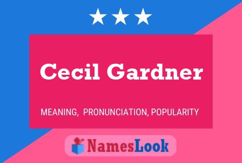 ملصق اسم Cecil Gardner