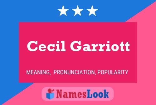 ملصق اسم Cecil Garriott