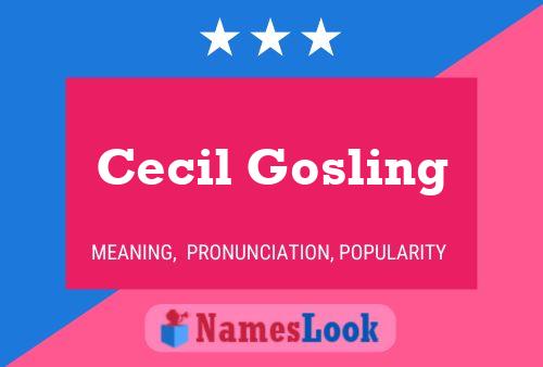 ملصق اسم Cecil Gosling