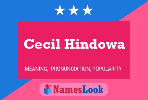 ملصق اسم Cecil Hindowa