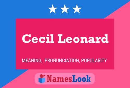 ملصق اسم Cecil Leonard