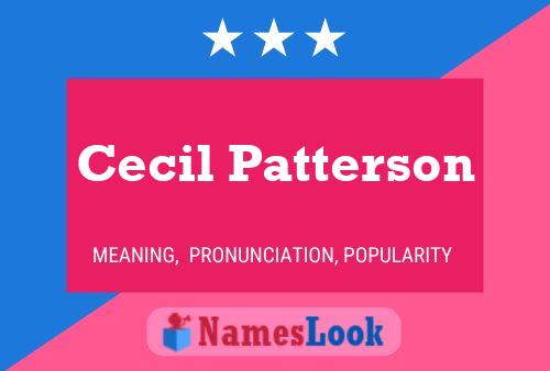 ملصق اسم Cecil Patterson