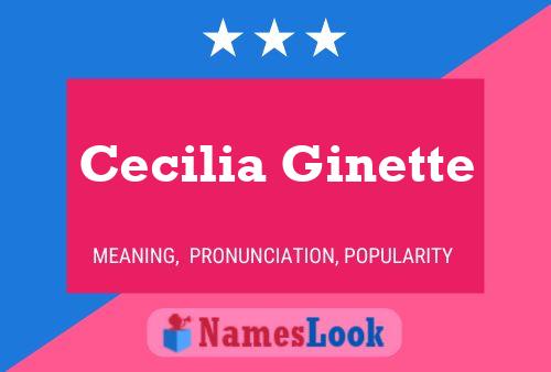 ملصق اسم Cecilia Ginette