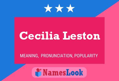 ملصق اسم Cecilia Leston