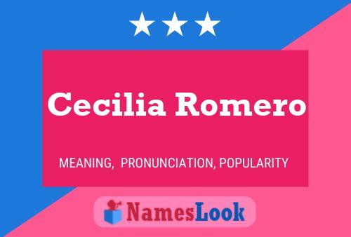 ملصق اسم Cecilia Romero