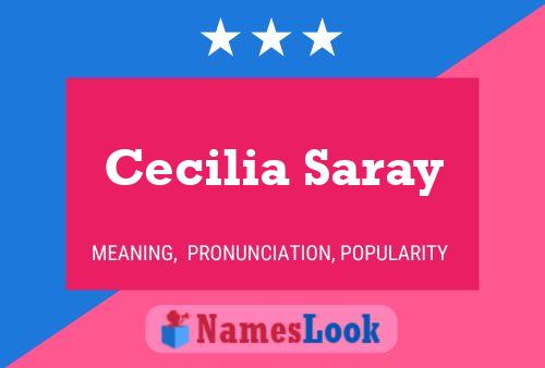 ملصق اسم Cecilia Saray