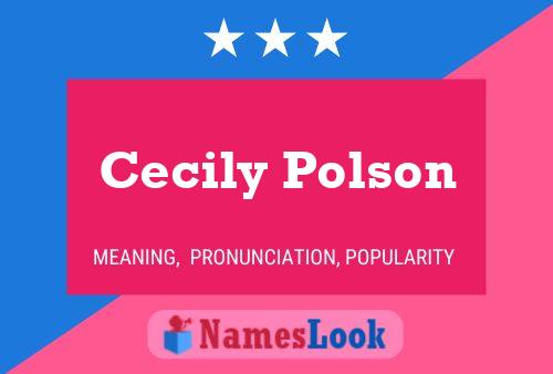 ملصق اسم Cecily Polson