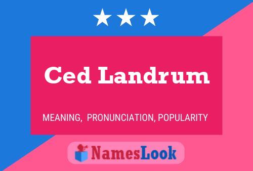 ملصق اسم Ced Landrum