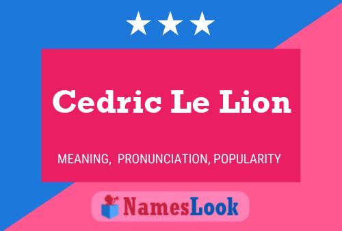 ملصق اسم Cedric Le Lion