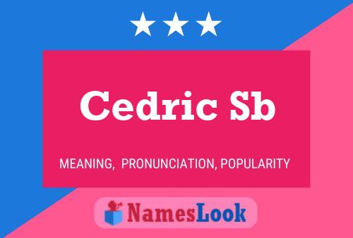 ملصق اسم Cedric Sb