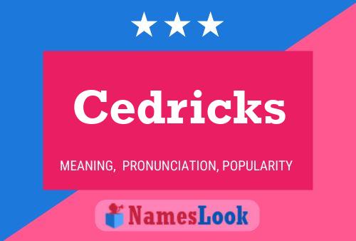 ملصق اسم Cedricks