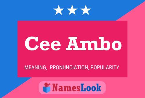 ملصق اسم Cee Ambo