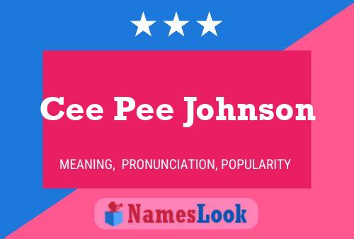 ملصق اسم Cee Pee Johnson