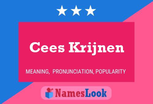 ملصق اسم Cees Krijnen