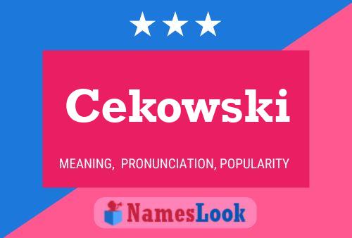 ملصق اسم Cekowski