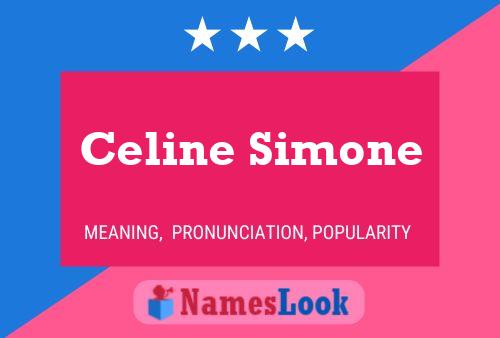 ملصق اسم Celine Simone