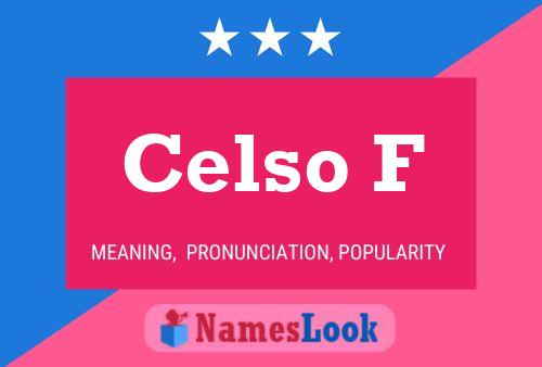 ملصق اسم Celso F