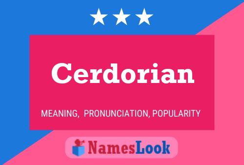 ملصق اسم Cerdorian