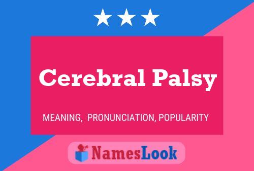 ملصق اسم Cerebral Palsy