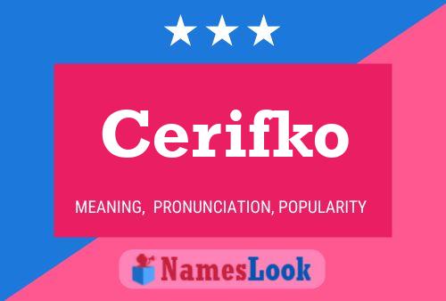 ملصق اسم Cerifko