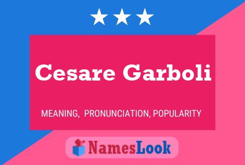 ملصق اسم Cesare Garboli