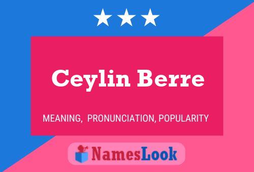 ملصق اسم Ceylin Berre