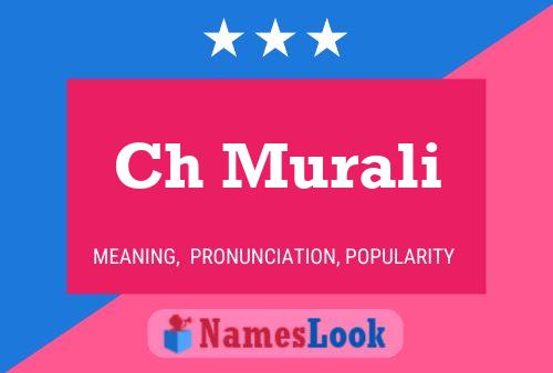 ملصق اسم Ch Murali