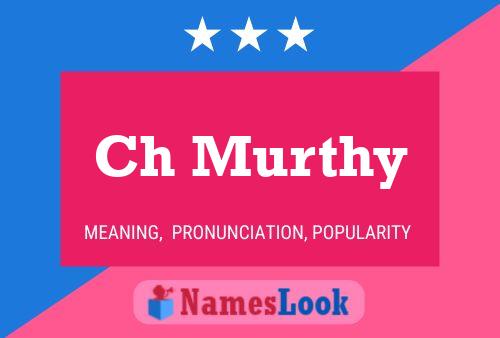 ملصق اسم Ch Murthy