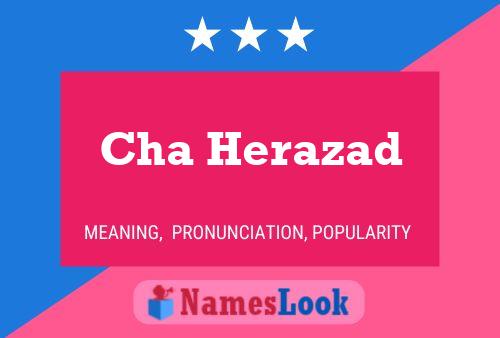 ملصق اسم Cha Herazad