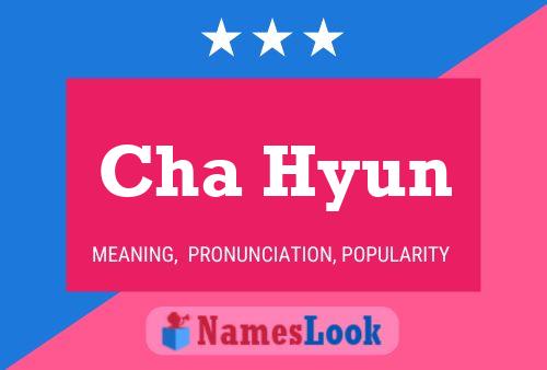 ملصق اسم Cha Hyun