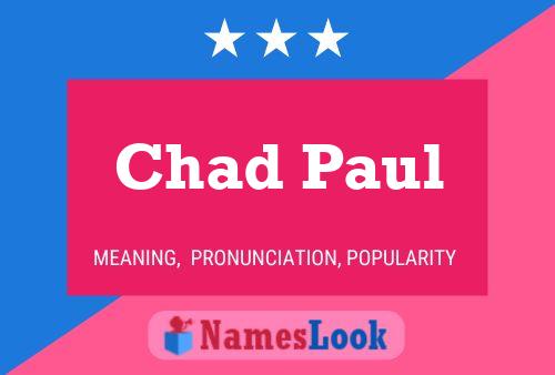 ملصق اسم Chad Paul