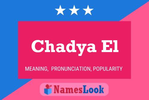 ملصق اسم Chadya El