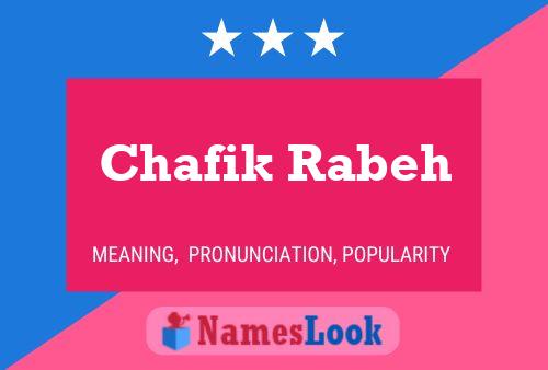 ملصق اسم Chafik Rabeh