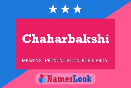 ملصق اسم Chaharbakshi