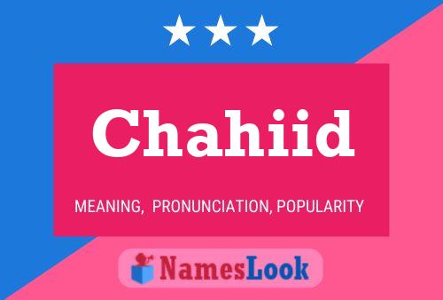 ملصق اسم Chahiid