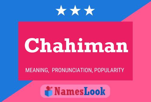 ملصق اسم Chahiman