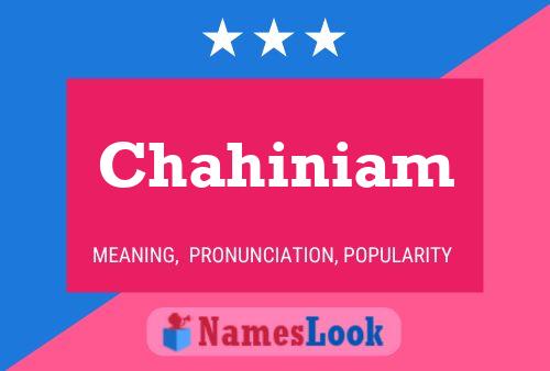 ملصق اسم Chahiniam