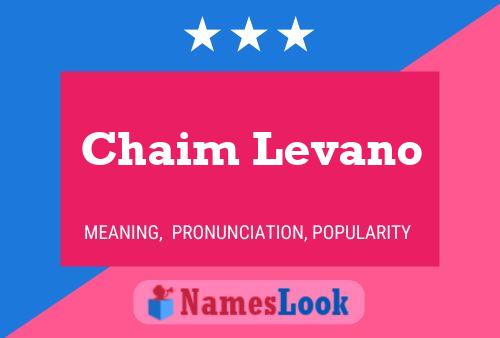 ملصق اسم Chaim Levano