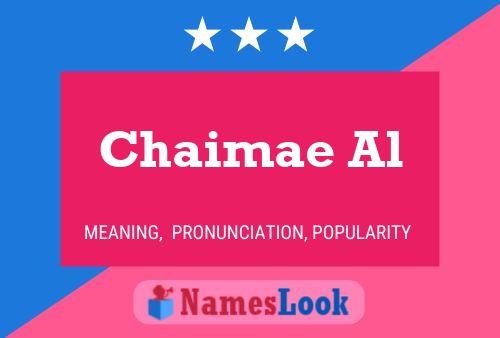 ملصق اسم Chaimae Al