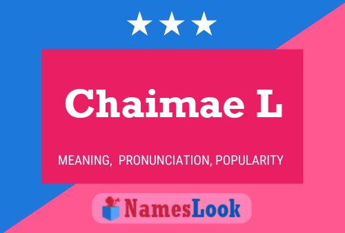 ملصق اسم Chaimae L