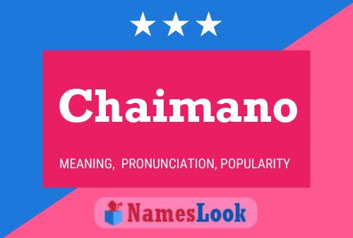 ملصق اسم Chaimano