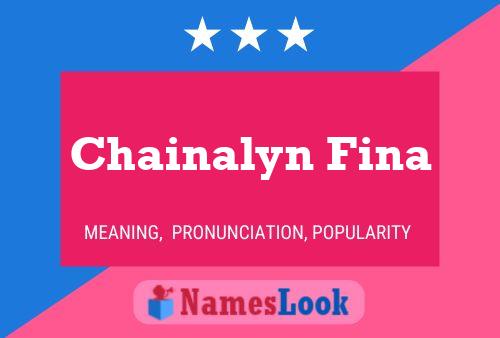 ملصق اسم Chainalyn Fina