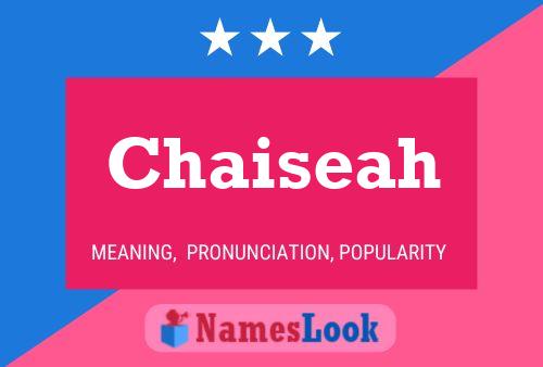 ملصق اسم Chaiseah