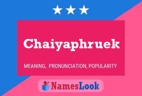 ملصق اسم Chaiyaphruek