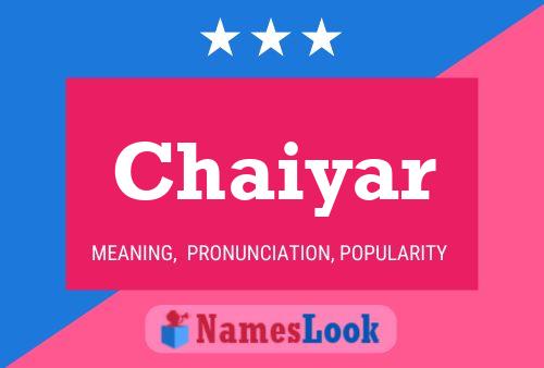 ملصق اسم Chaiyar