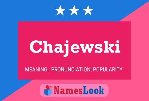 ملصق اسم Chajewski