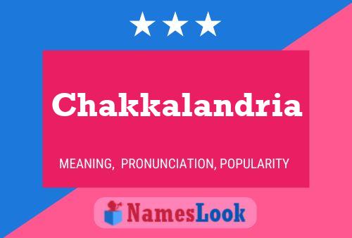 ملصق اسم Chakkalandria