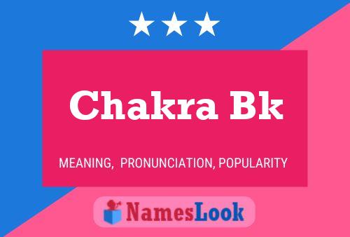 ملصق اسم Chakra Bk