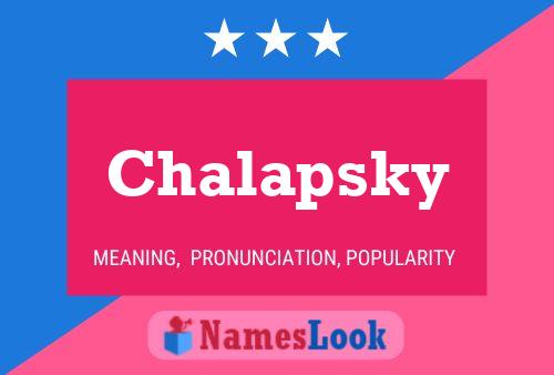 ملصق اسم Chalapsky