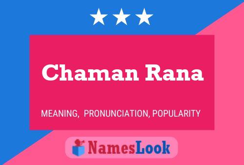 ملصق اسم Chaman Rana